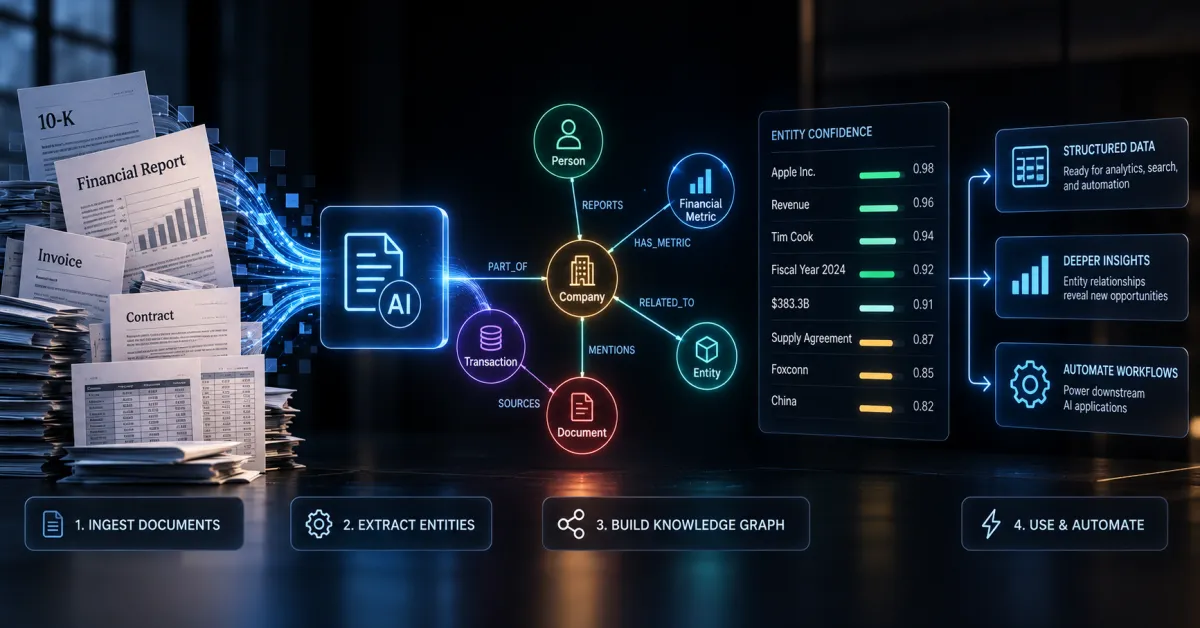 knowledge graph design patterns automate financial document extraction